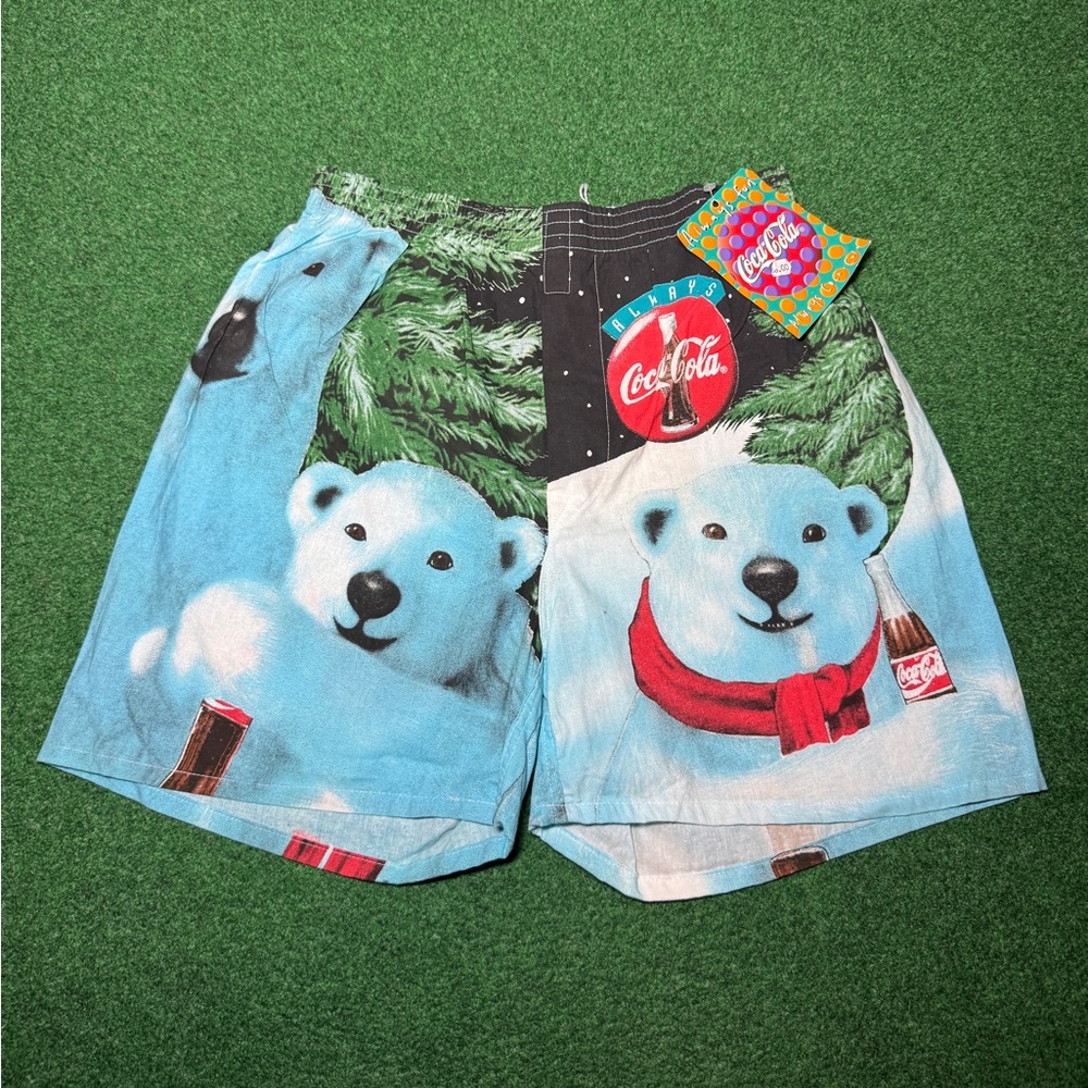 Vintage 90s Coca Cola Shorts, New with tags, Polar Bear, Coke (Small)